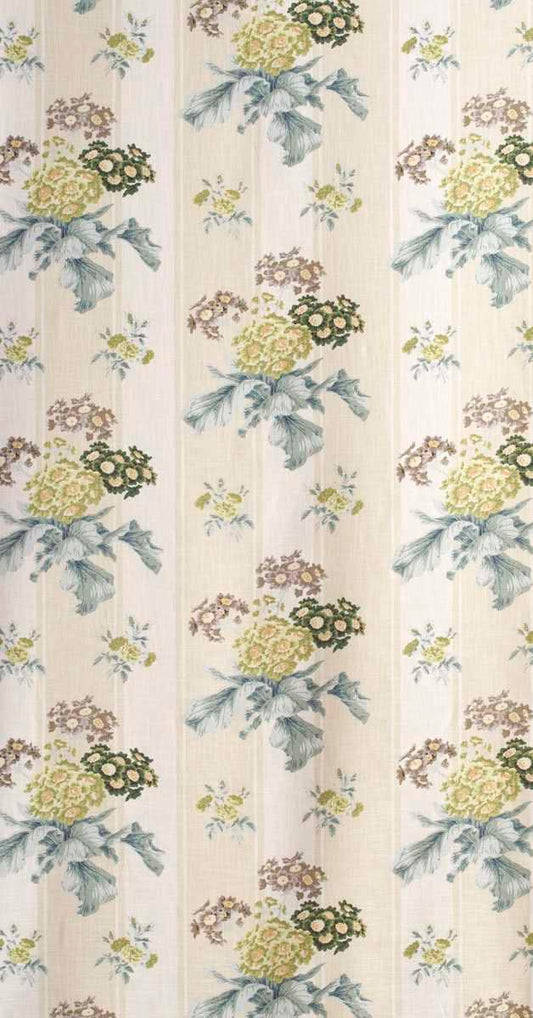 Auricula Linen Floral Stipe