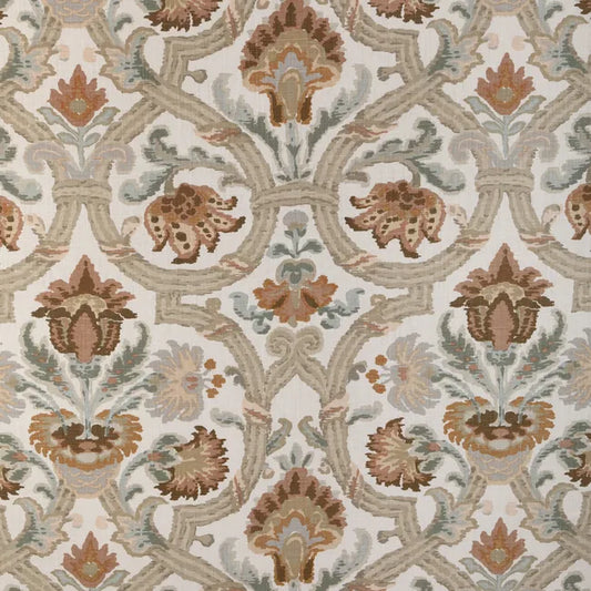 New Seville Trellis & Floral Linen Print