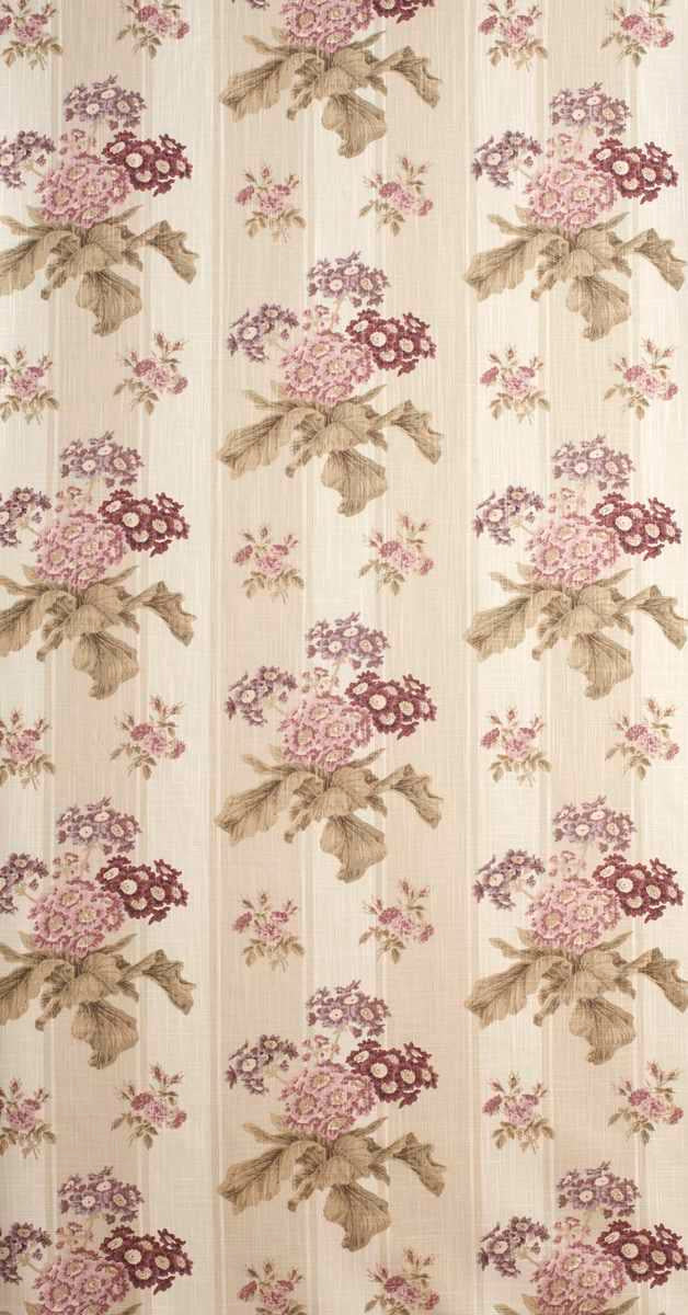 Auricula Linen Floral Stipe