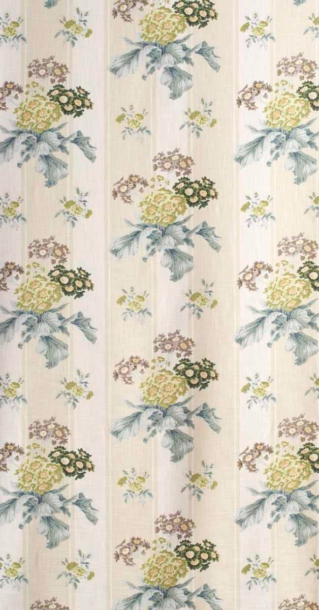 Auricula Linen Floral Stipe